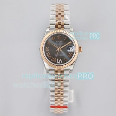 EW Factory Clone Rolex Datejust Jubilee 31 Rhodium Roman Dial Automatic Watch